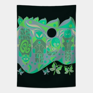 alien mandala brick doll ecopop Tapestry