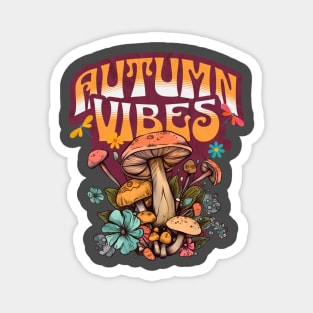 Autumn Vibes Mushrooms Magnet