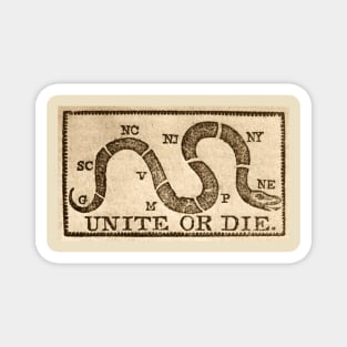 Original 1774 Unite or Die Magnet