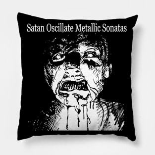 Satan Oscillate Metallic Sonatas - Horror Comic Pillow