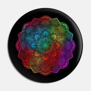 Colorful mandala flower Pin