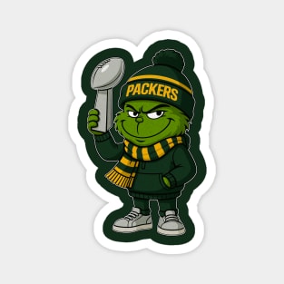 Christmas Grinch Green bay packers Magnet