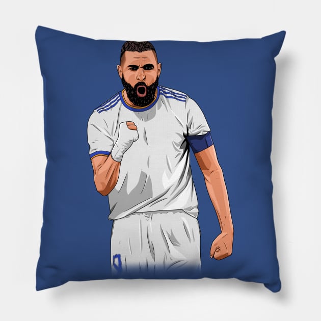 Karim Benzema Pillow by Ades_194