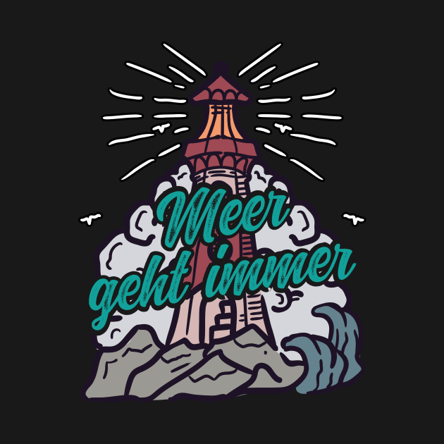 Meer geht immer Leuchtturm mit Möwen by star trek fanart and more