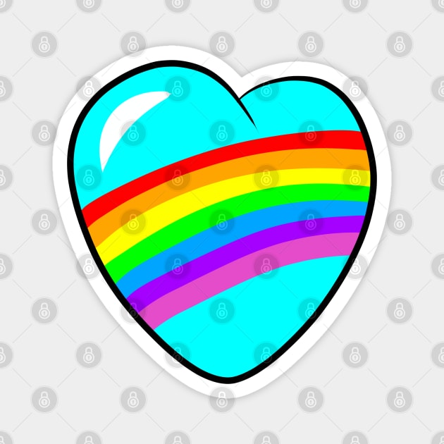 Rainbow heart Magnet by MelanieJeyakkumar