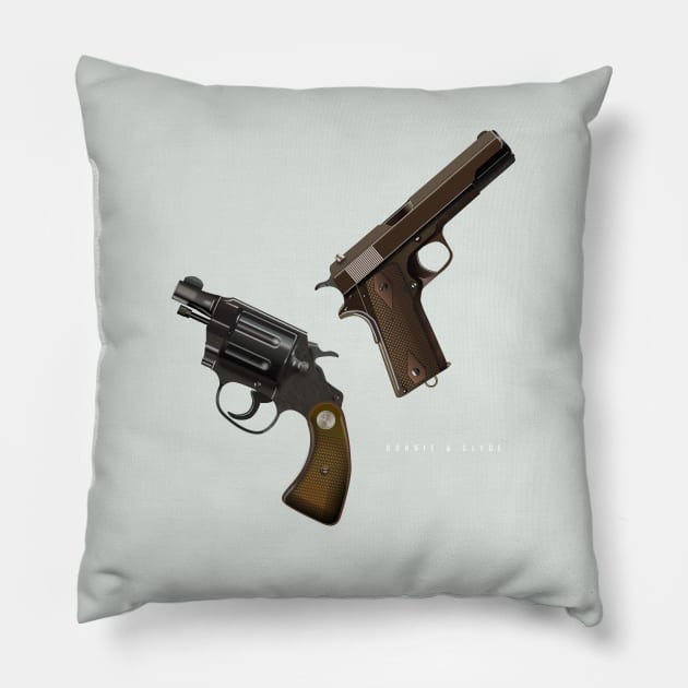 Bonnie & Clyde - Alternative Movie Poster Pillow by MoviePosterBoy