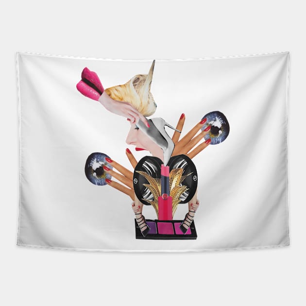 Make Up Parade Tapestry by Luca Mainini