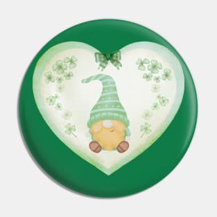 Irish Heart Gnome Pin