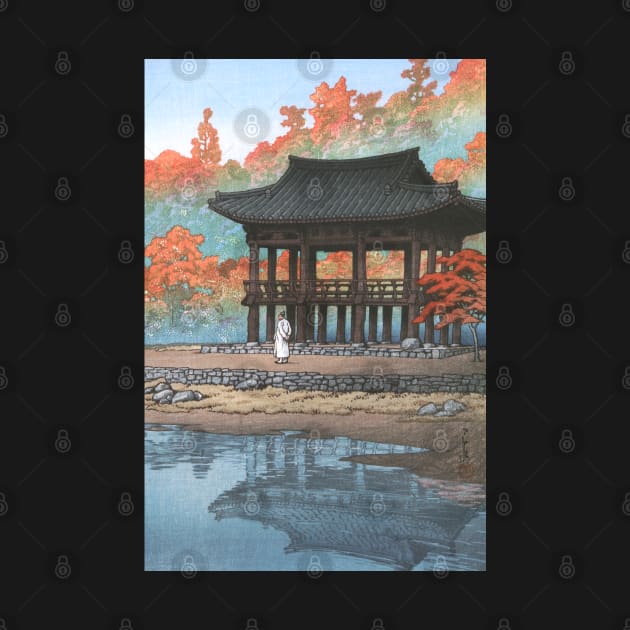 Sanggye Pavilion at Baekyang Temple by Kawase Hasui by Takeda_Art