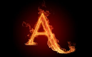 Fire letter set "A" Magnet