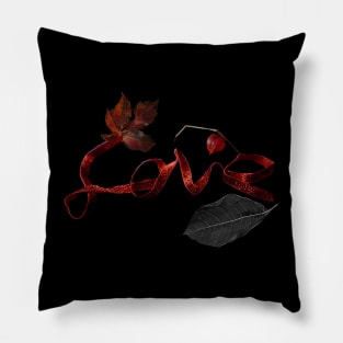 Love with autumn leaves Pillow