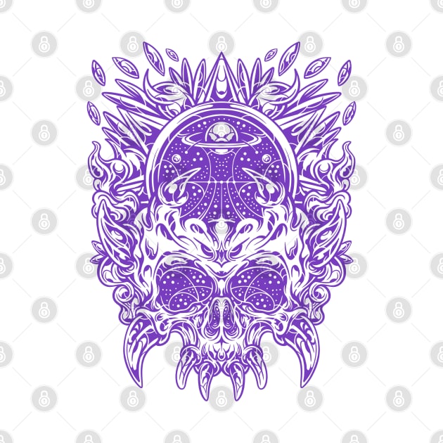 Universe Geometric Horned Skull by Stayhoom