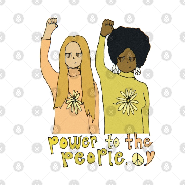 power to the people // retro art by surfy birdy by surfybirdy