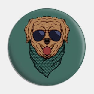 Cool Golden Retriever Head Pin