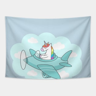 Unicorn Plane Tapestry