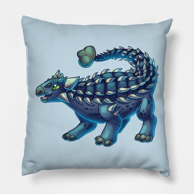 Ankylosaurus Pillow by cometkins