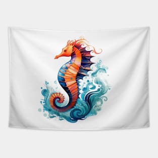 Watercolor Seahorse Tapestry