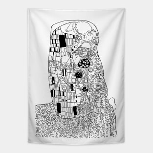 the kiss by gustav klimt Tapestry