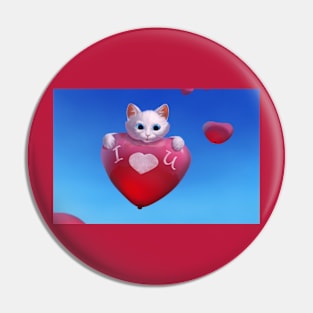 Valentine's Day Kitten Pin
