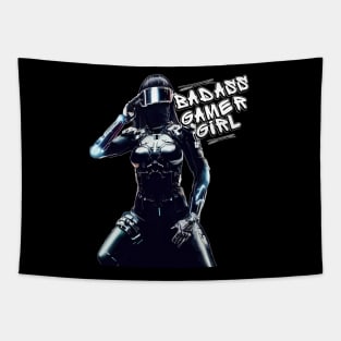 Badass Gamer Girl Assassin Tapestry