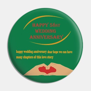 happy 58st wedding anniversary Pin