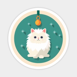 Persian Cat Xmas  Ornament, Love Cats Magnet