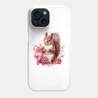 Pink Christmas Squirrel Phone Case