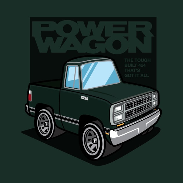 Teal Green Sunfire - Power Wagon (1980) by jepegdesign