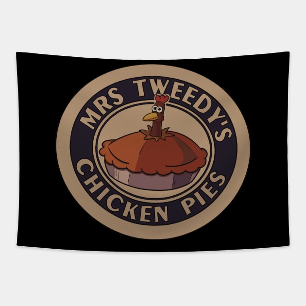 Mrs. Tweedy's Chicken Pies Tapestry by daniasdesigns