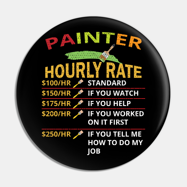 Gift For Painter and Painting Lover Painter Hourly Rate Painter