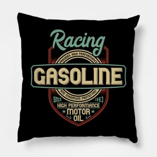 hot racing gasoline vintage addicted retro badge Pillow