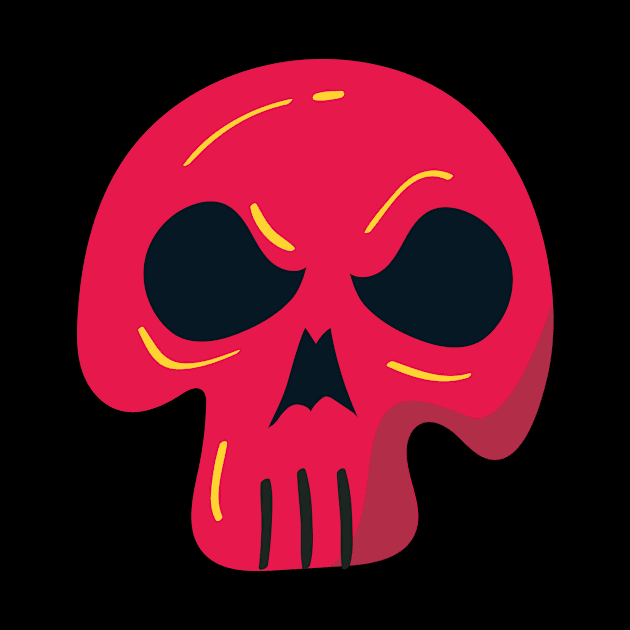 Red Horror Skull by rueckemashirt