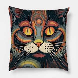 colorful cat Pillow