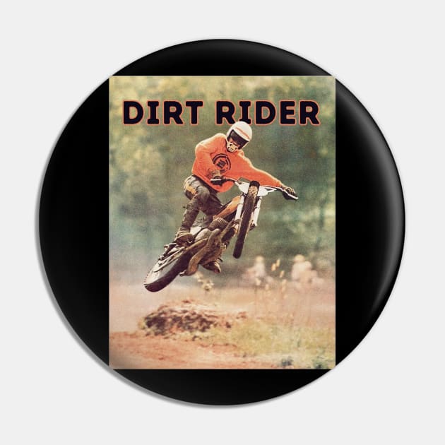 Vintage Motorcycle Dirt Rider Pin by TommySniderArt