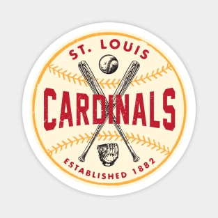 Vintage St. Louis Cardinals 3 by Buck Tee Originals Magnet