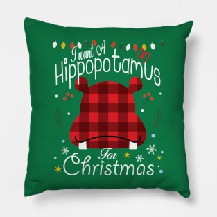 I Want A Hippopotamus For Christmas kid xmas costume 2023 Pillow