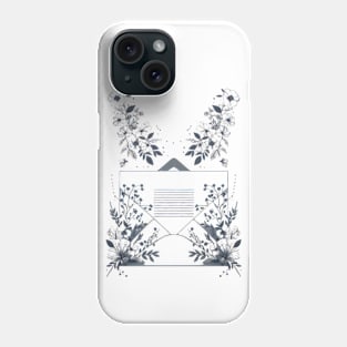 Valentine's Day - love letter and envelope, flowers of love Phone Case