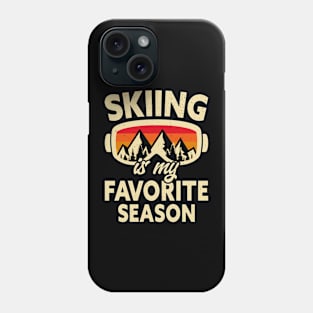 Skiing Is My Favorite Season T Shirt For Women Men Phone Case