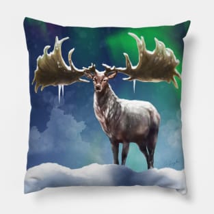 Megaloceros giganteus - Irish Elk, Giant Deer, original artwork Pillow