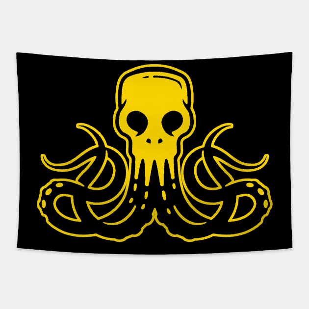 Octopus Skull Tapestry by Oolong