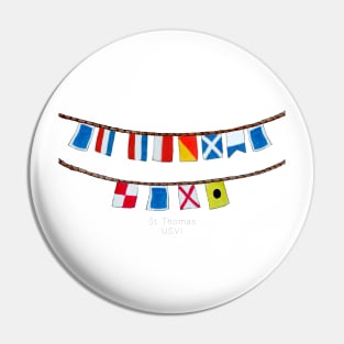 St Thomas Nautical Flags Pin