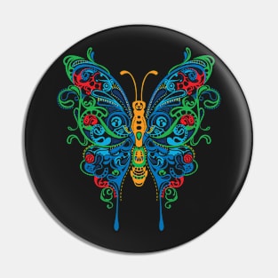 Blue-Green Butterfly Pin