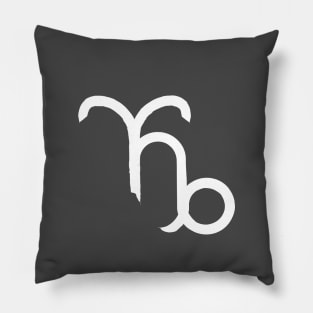 Aries and Capricorn Double Zodiac Horoscope Signs (White) Pillow