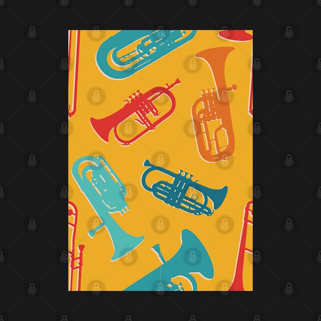 Retro Rainbow Brass Quintet by NattyDesigns