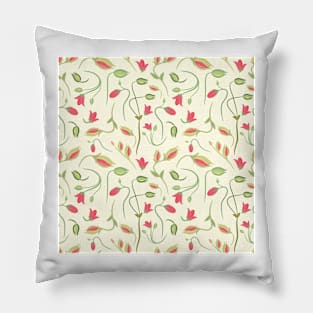 seamless summer tiny floral pattern Pillow