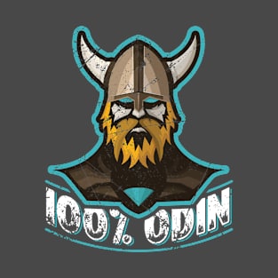 100% Odin Vikings Norse Heritage Gift Design T-Shirt