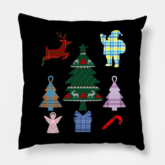 Cardigan Christmas Ornaments. Pillow by Tee Trendz