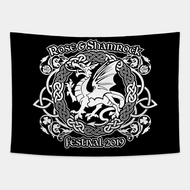 Rose and Shamrock Festival 2019 Logo Tapestry by roseandshamrock