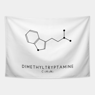 Dimethyltryptamine / DMT Molecular Structure in White Tapestry