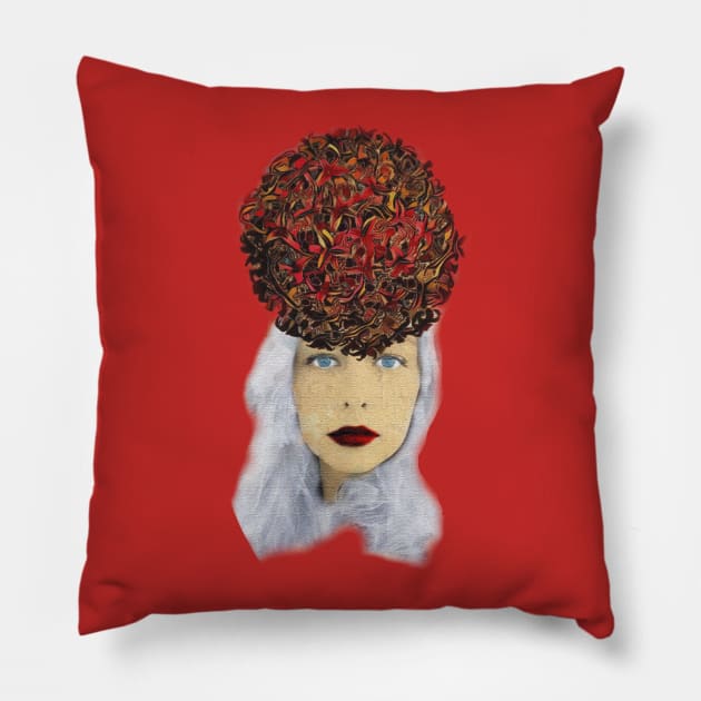 Portrait of a Parisian Girl Pillow by zuzugraphics